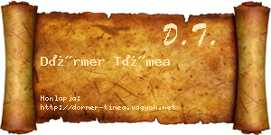 Dörmer Tímea névjegykártya